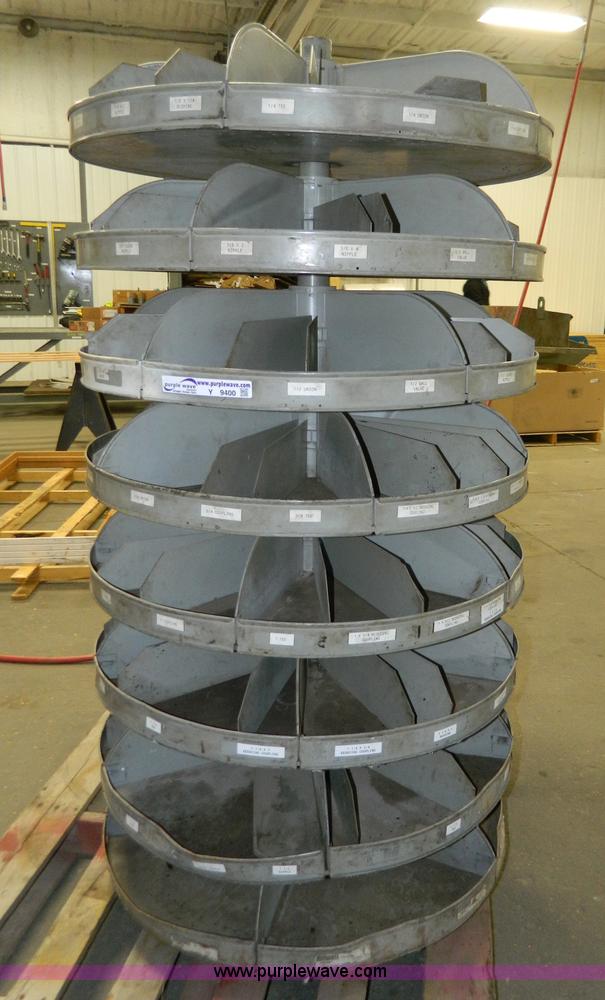 Seven tier rotating parts bin in Concordia, KS Item Y9400 sold Purple Wave