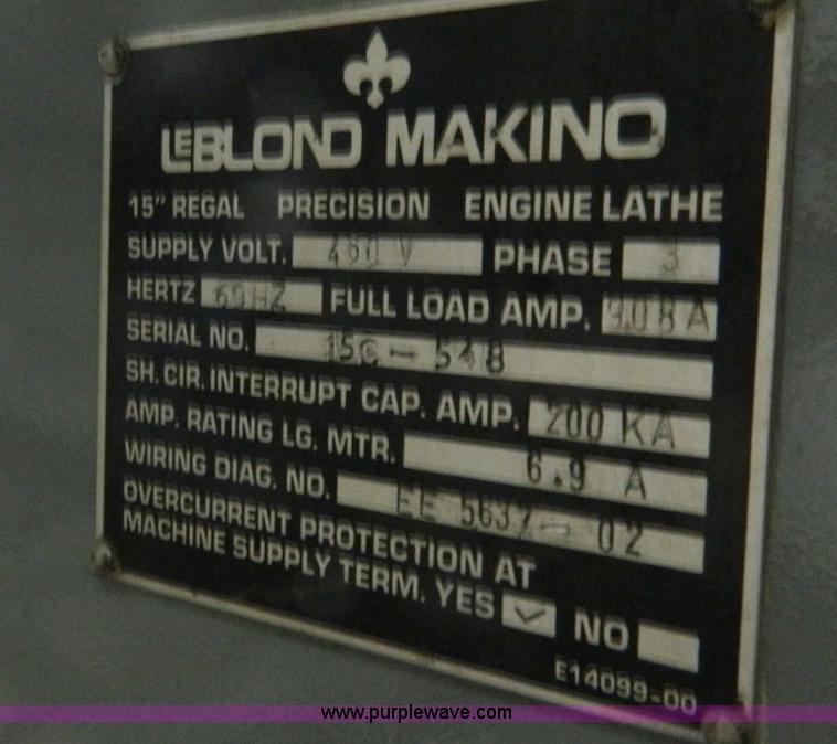 image for item Y9408 LeBlond Makino precision lathe