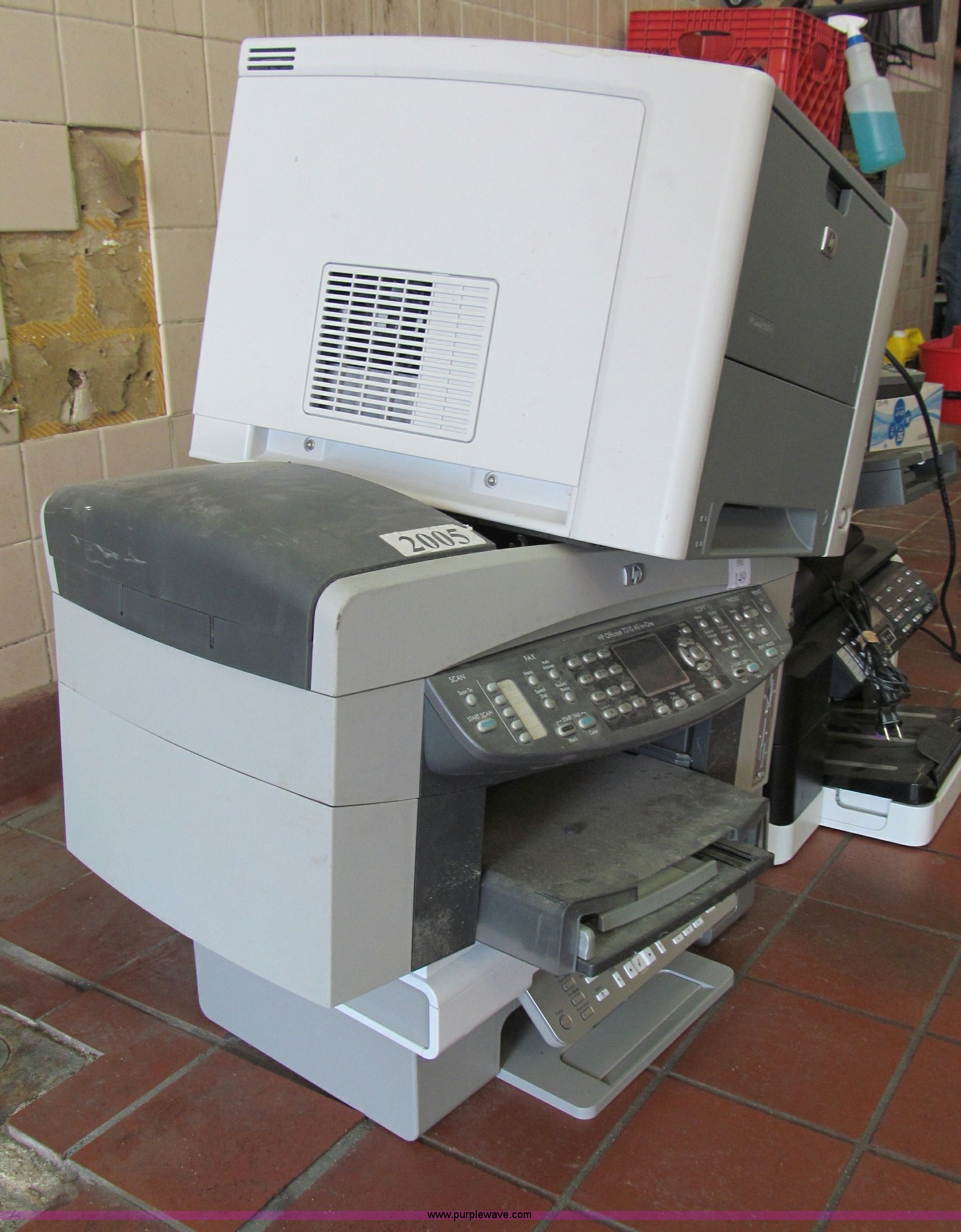 (5) assorted printers in Kansas City, MO Item E5920 sold Purple Wave