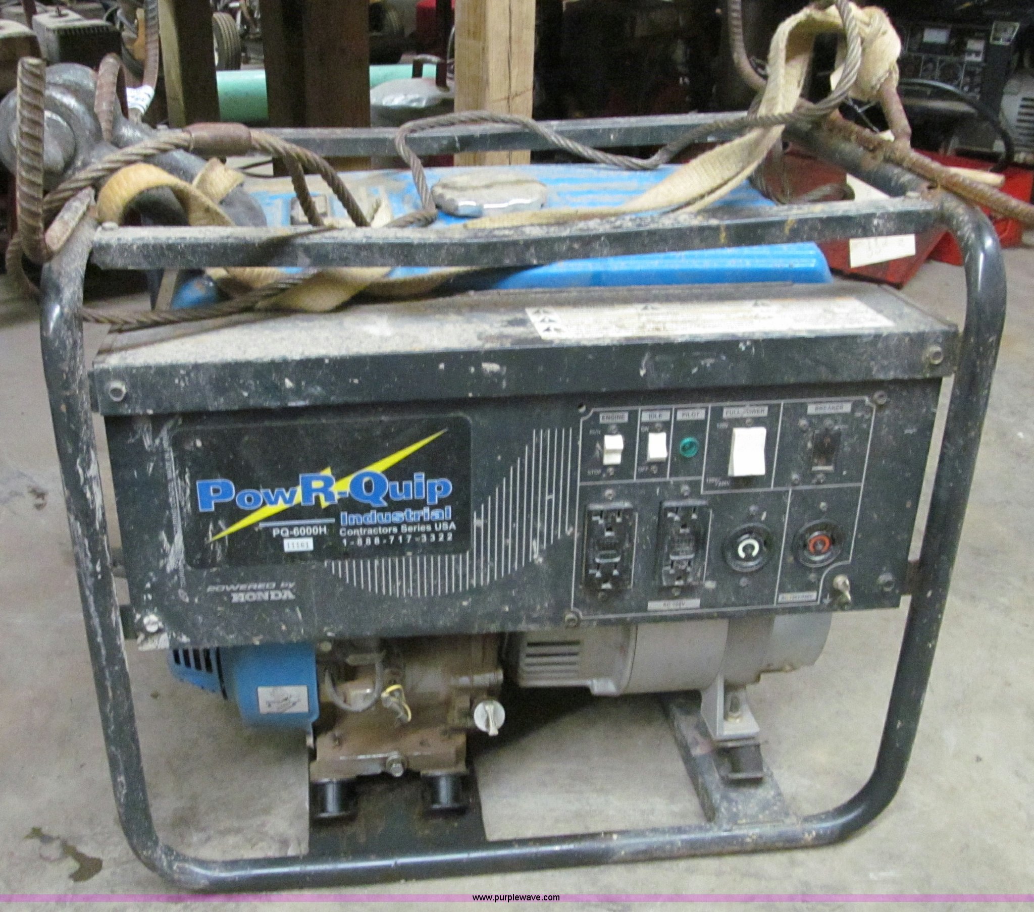 PowerRQuip PQDE 6500 generator in Neillsville, WI Item G2517 sold