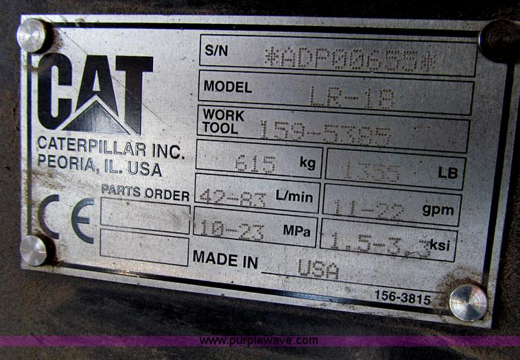 image for item D7238 Caterpillar LT18 landscape rake