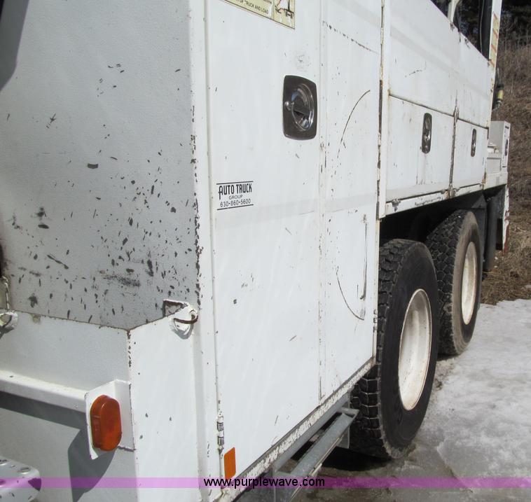 image for item D7250 2003 Freightliner FL80 Crew Cab tandem axle boom truck