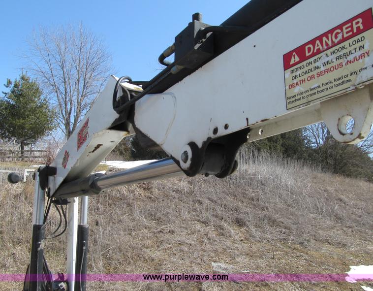 image for item D7250 2003 Freightliner FL80 Crew Cab tandem axle boom truck