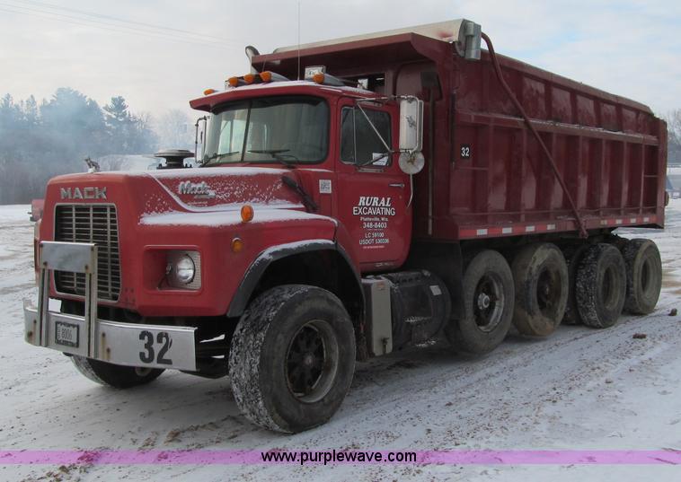 image for item F5951 1994 Mack RB688S quad axle dump truck