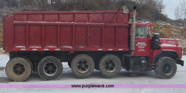 image for item F5951 1994 Mack RB688S quad axle dump truck