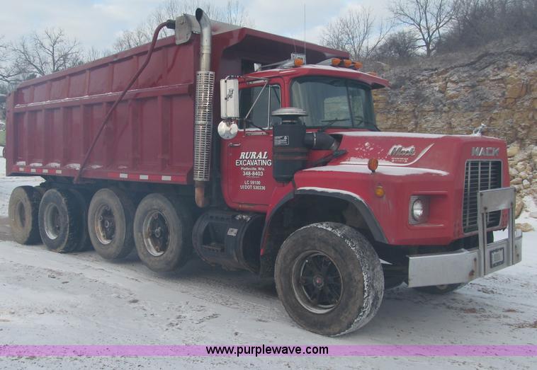 image for item F5951 1994 Mack RB688S quad axle dump truck