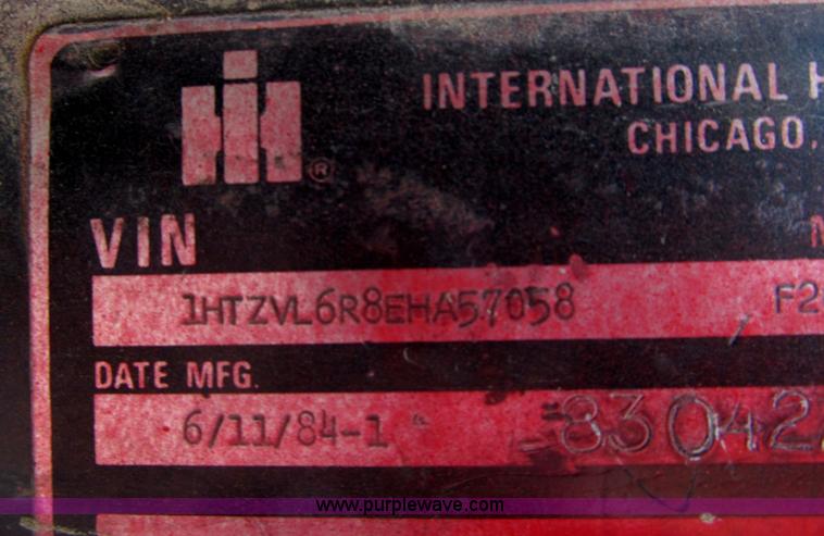 image for item F5954 1984 International F2674 tri axle dump truck