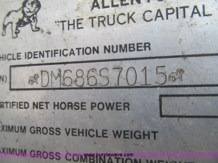 image for item F5958 1980 Mack DM686 tri axle dump truck