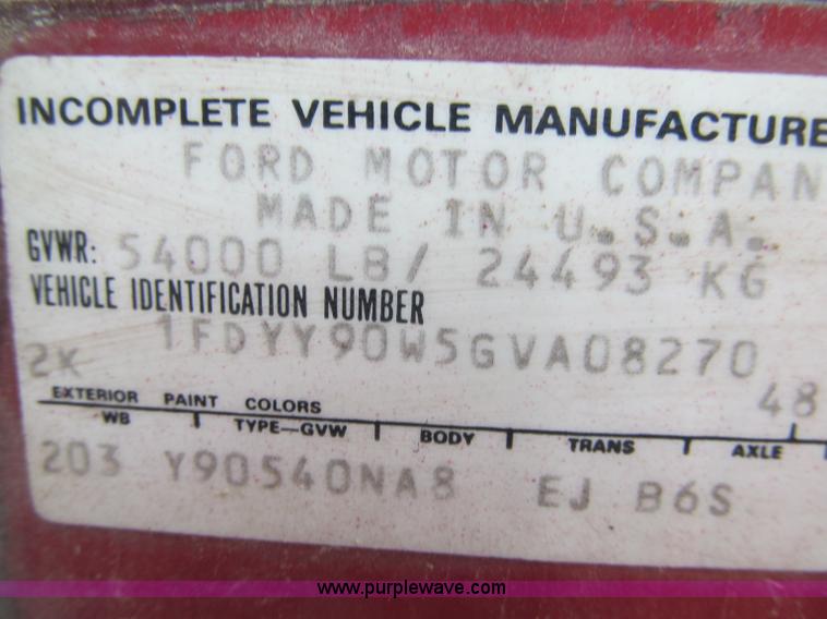 image for item F5960 1986 Ford 9000 quad axle dump truck