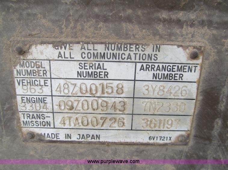 image for item F5969 1983 Caterpillar 963 LGP track loader