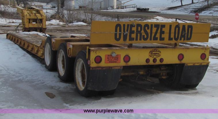 image for item F5972 1991 Rogers triple axle lowboy trailer