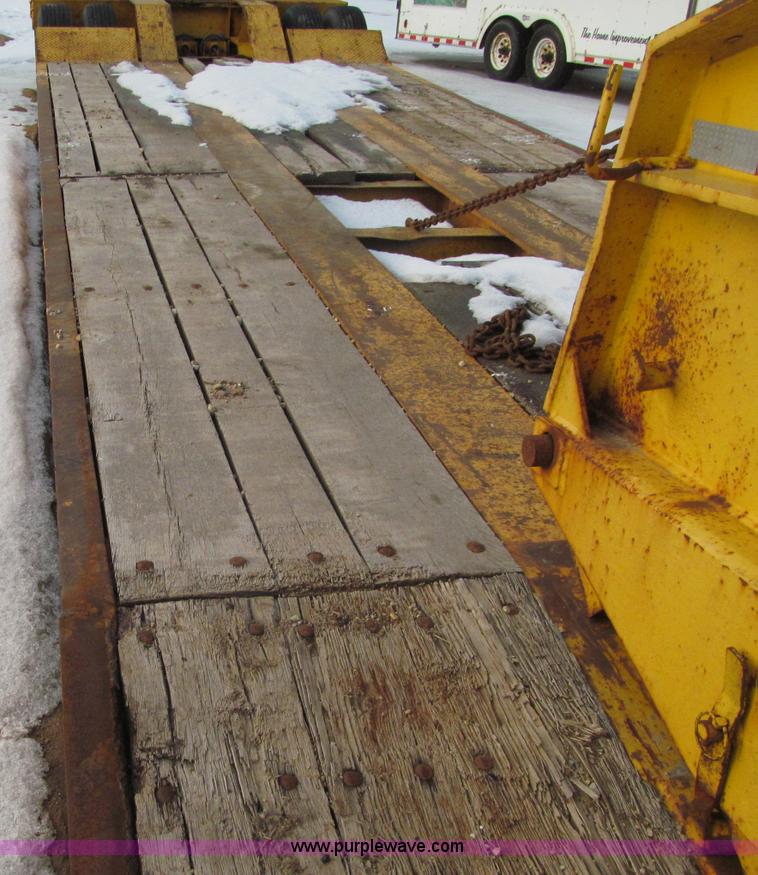 image for item F5972 1991 Rogers triple axle lowboy trailer