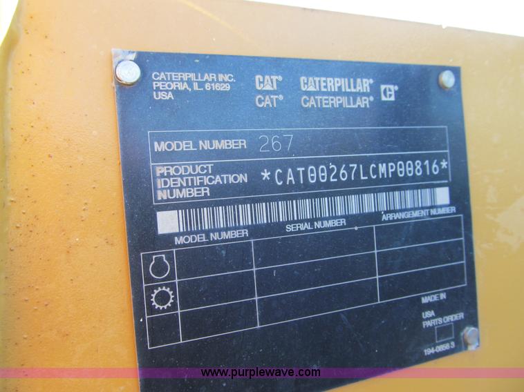 image for item I9845 2003 Caterpillar 267 track skid steer