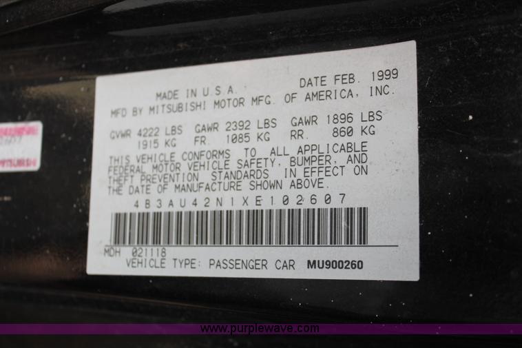 image for item D8030 1999 Dodge Avenger