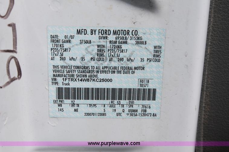 image for item E3293 2007 Ford F150 XLT SuperCab pickup truck