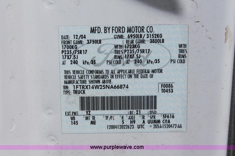 image for item E3294 2005 Ford F150 XLT SuperCab pickup truck