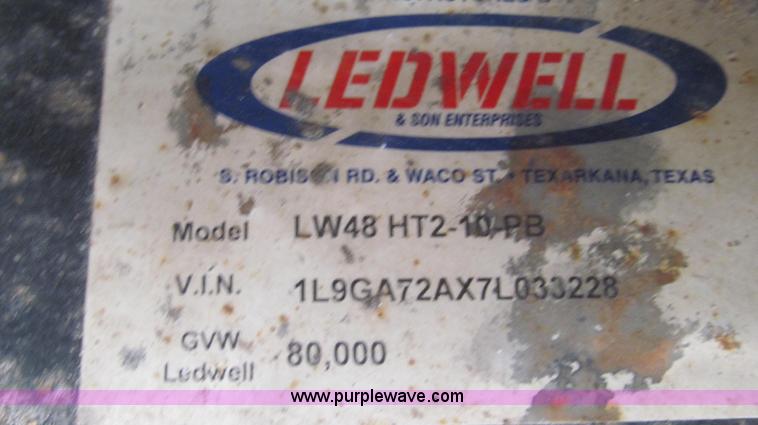 image for item E3839 2007 Ledwell Hydratail 48' tandem axle trailer