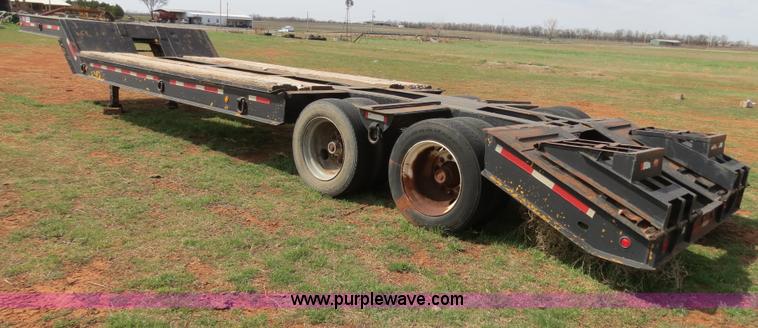 image for item B4709 2005 Shop built 37.5' drop deck trailer