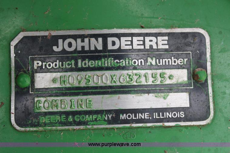image for item C1005 1989 John Deere 9500 RWA combine