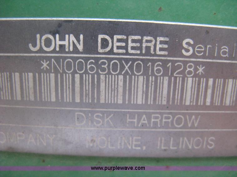 image for item E3324 John Deere 630 disk harrow