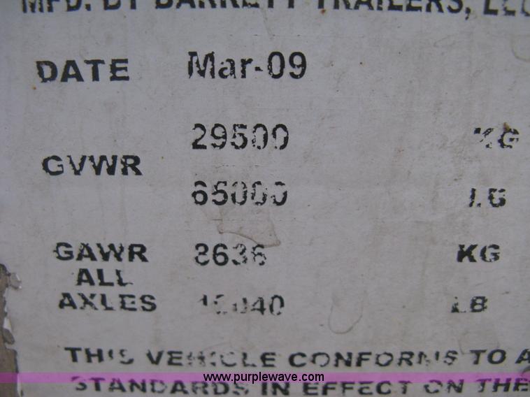 image for item E3357 2010 Barrett cattle pot trailer