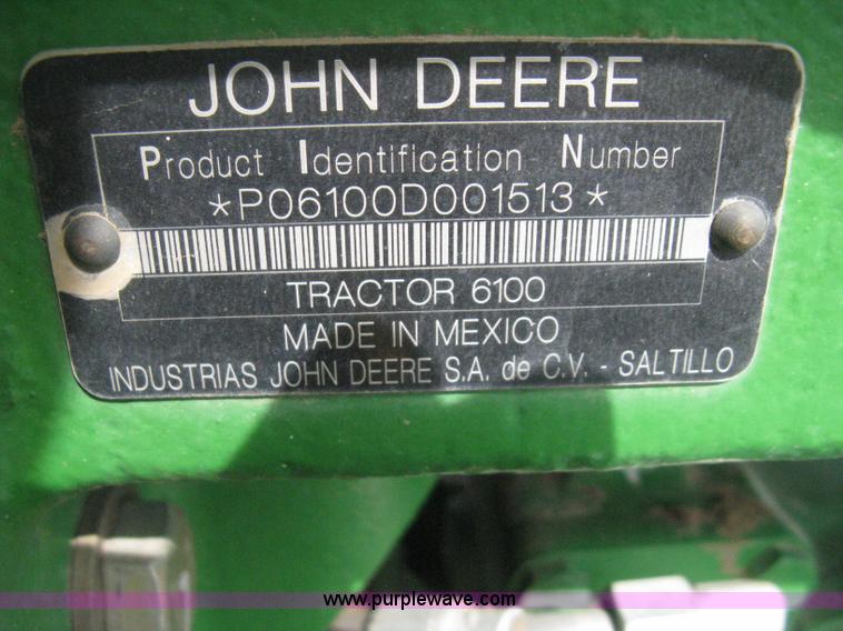 image for item E3358 2009 John Deere 6100D MFWD tractor