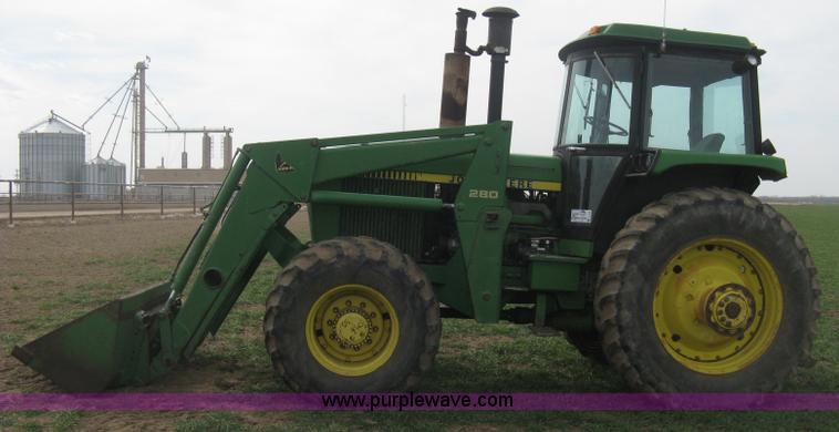 image for item E3359 1988 John Deere 4450 MFWD tractor
