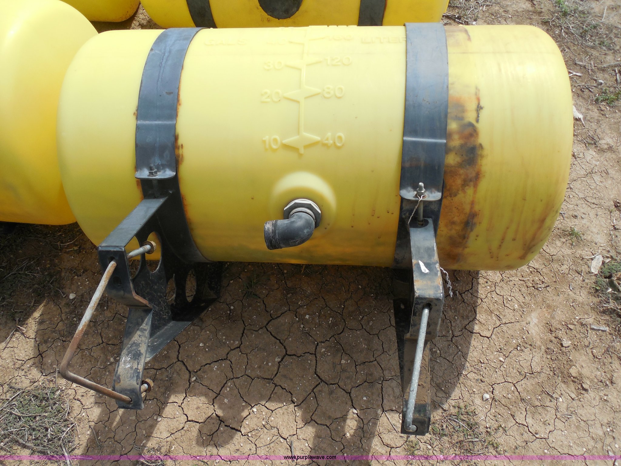 (2) John Deere 70 gallon liquid fertilizer tanks in Lyons, KS Item