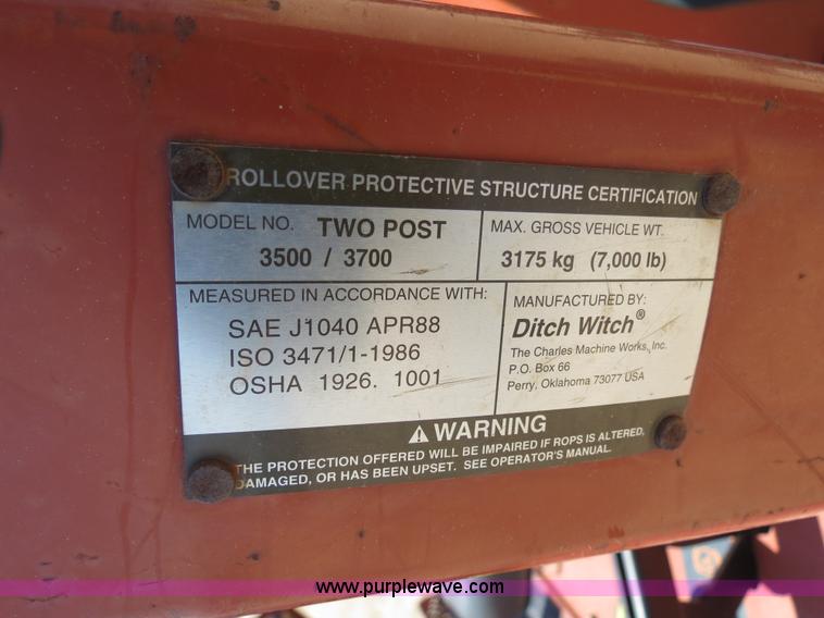 image for item B4679 1997 Ditch Witch 3700DD trencher