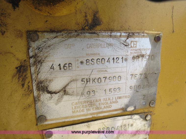 image for item B4680 1994 Caterpillar 416B backhoe