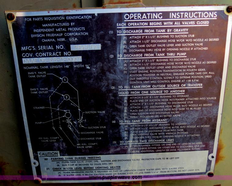 image for item B4686 1,000 gallon aluminum tank