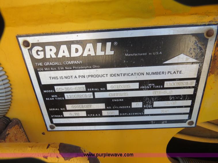 image for item B4701 Gradall G3WD rubber tire excavator