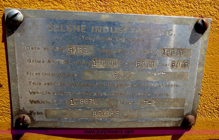 image for item B4703 1984 Belshe T-2 24' triple axle trailer