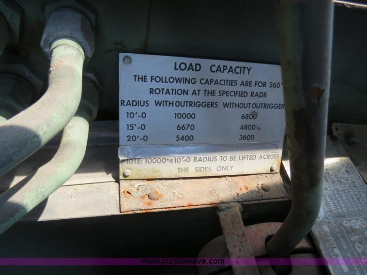 image for item B4704 1967 Hanson Machinery H-446 five ton wheel mounted crane