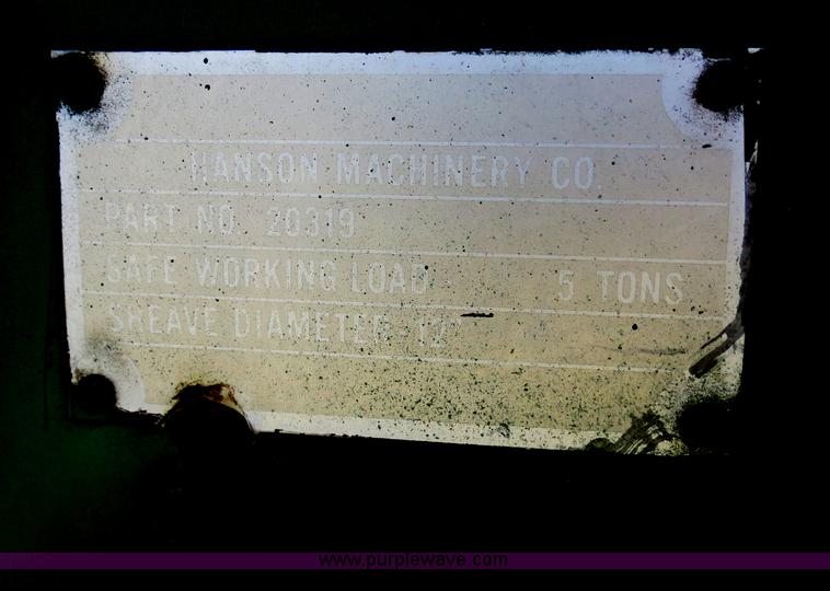 image for item B4704 1967 Hanson Machinery H-446 five ton wheel mounted crane