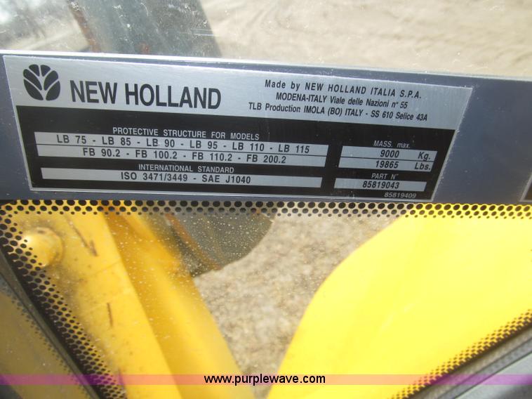 image for item B5442 2001 New Holland LB110 backhoe