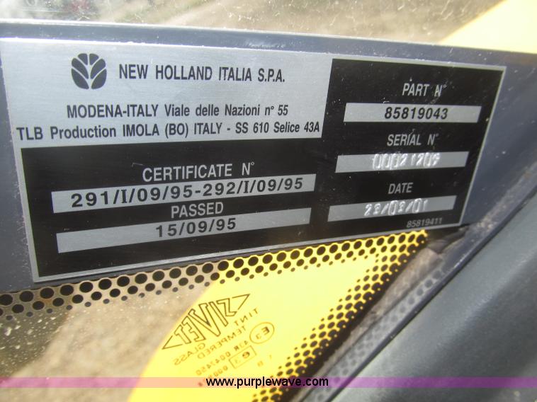 image for item B5442 2001 New Holland LB110 backhoe