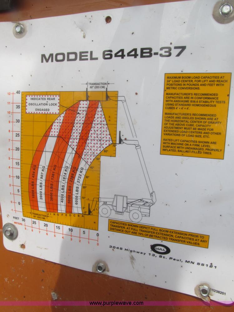 image for item B5453 1996 Lull 644B-37 Highlander series telehandler