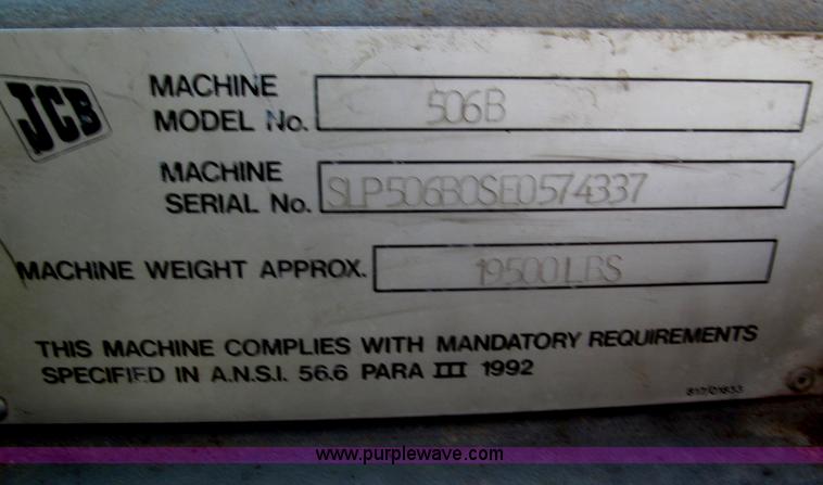 image for item B5459 1995 JCB 506B telehandler