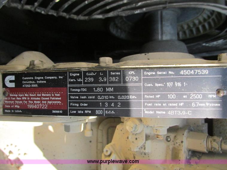 image for item B5792 1994 Leroi 375 air compressor