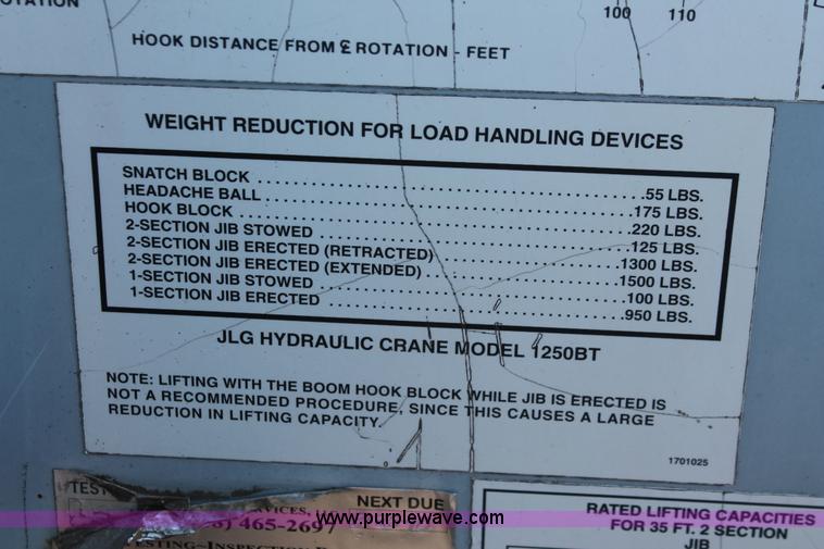 image for item E3244 1989 Ford F800 crane truck