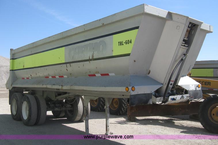 image for item E3309 1994 Hilbuilt end dump tandem axle trailer