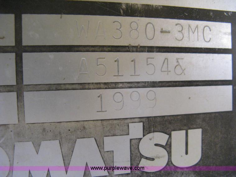 image for item E3317 1999 Komatsu WA380-3MC wheel loader
