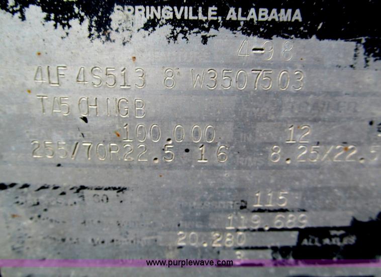 image for item E5968 1998 Fontaine 55 ton triple axel detach lowboy trailer