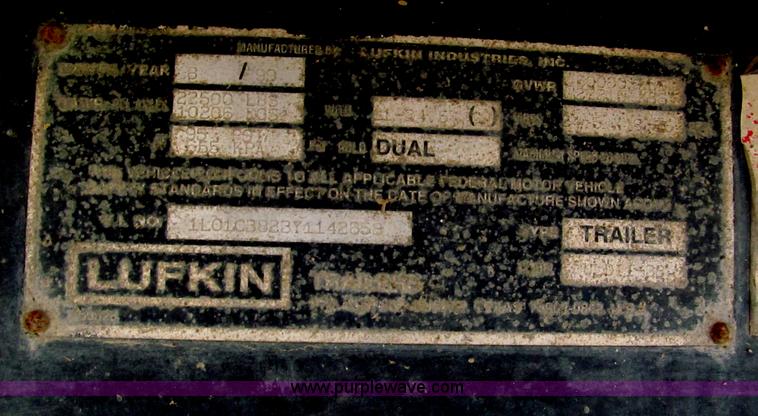 image for item E5970 2000 Lufkin 38' end dump trailer