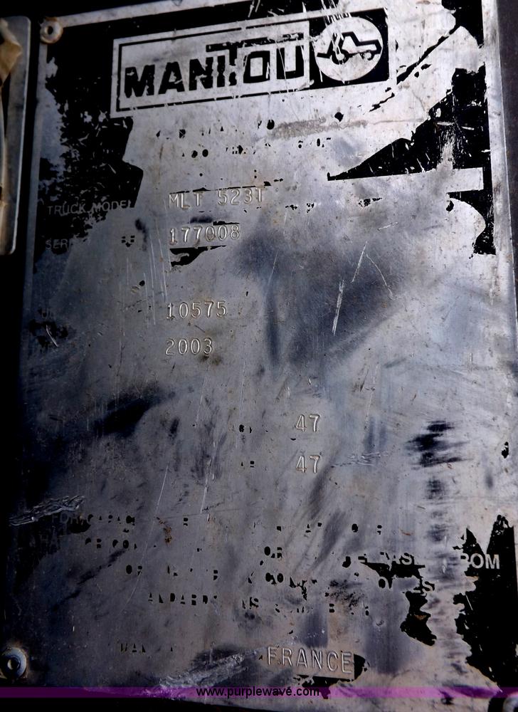 image for item F6475 2003 Manitou MLT523T telehandler