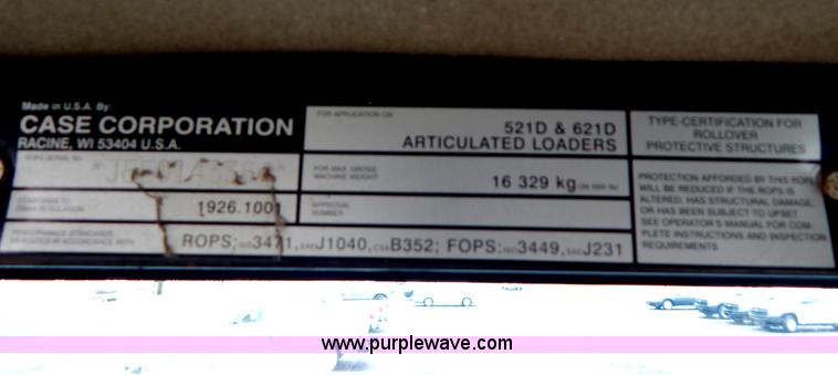 image for item G3078 2004 Case 621D wheel loader