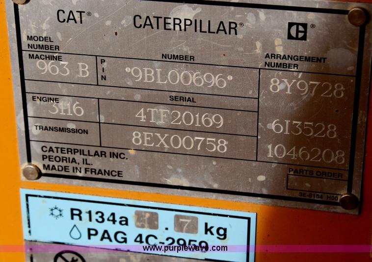 image for item G5350 1995 Caterpillar 963B track loader