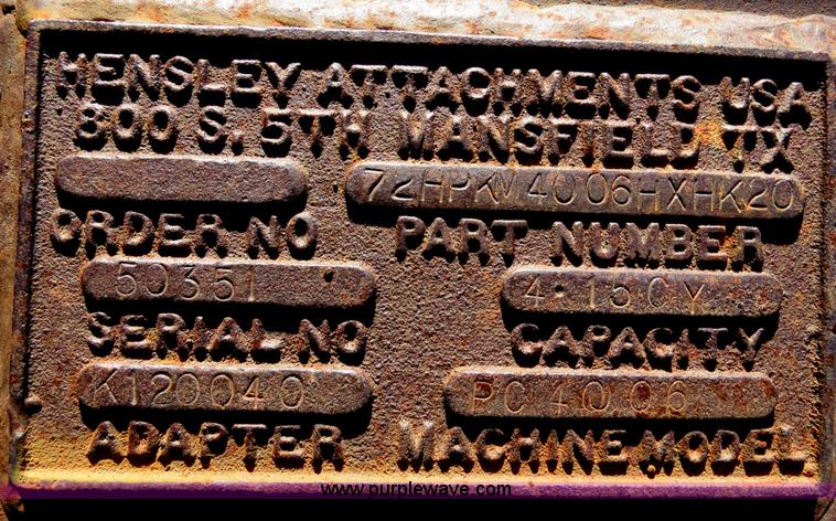 image for item S9574 Hensley 72" seven tooth excavator bucket