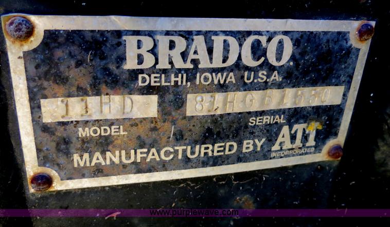 image for item S9579 Bradco 11HD skid steer mounted backhoe attachment
